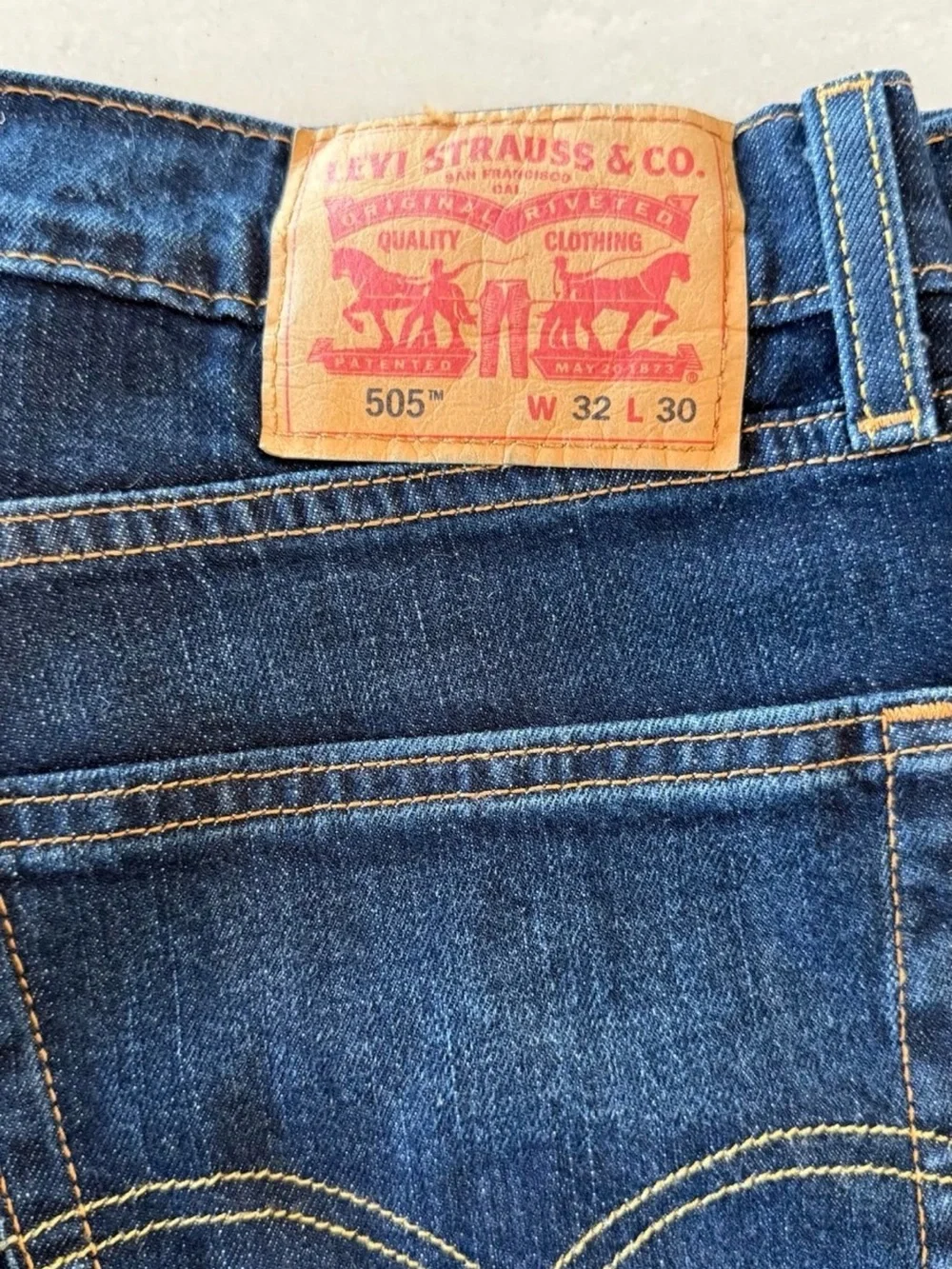 Levi's Dark Blue Men’s Straight Jeans 505